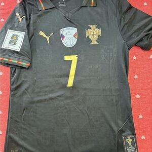 Puma Black and Gold Portugal Jersey